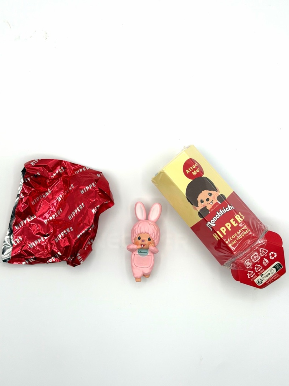 Monchhichi Pink Bunny Hippers Collectible Figure